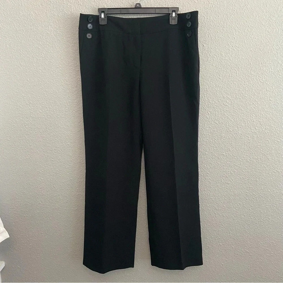 Kasper Pants - Kasper Wide Leg Black Trousers Size 14 Petite